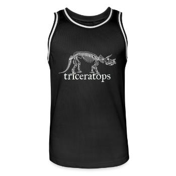 Triceratops Dinosaurier - Männer Basketball-Trikot - Schwarz/Weiß - Vorne - AI Model Male 185 dark (185cm)