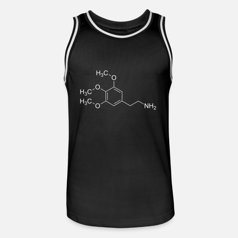 Formule structurale mescaline mescaline - Maillot de basket Homme - noir/blanc