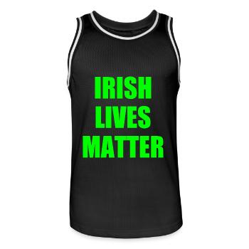 Irish lives matter - Männer Basketball-Trikot - Schwarz/Weiß - Vorne - AI Model Male 185 dark (185cm)