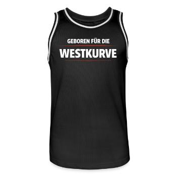 Né pour le Westkurve - Maillot de basket Homme - noir/blanc - Devant - AI Model Male 185 dark (185cm)