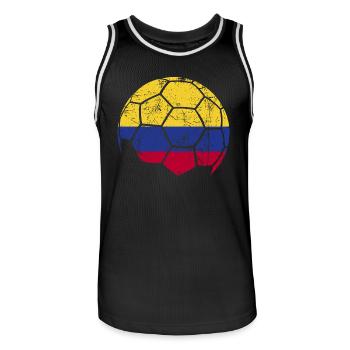 Colombie Ballon de football Football - Maillot de basket Homme - noir/blanc - Devant - AI Model Male 185 dark (185cm)