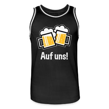 XAufuns! – 2 Bayrische Originale (3) - Männer Basketball-Trikot - Schwarz/Weiß - Vorne - AI Model Male 185 dark (185cm)