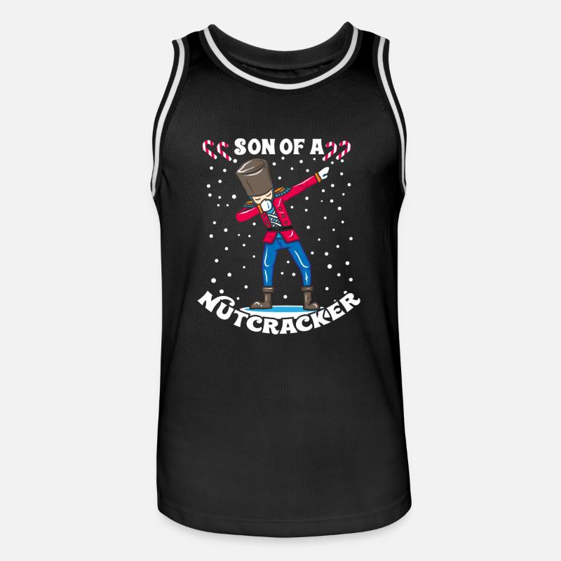 Dabbing Nutcracker Christmas gift DAB - Men's Basketball Jersey - black/white