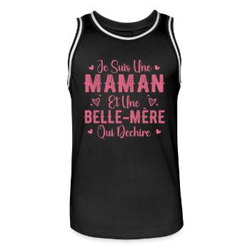 Wife Mom And A Heartbreaking Mother-in-Law - Men's Basketball Jersey - black/white - Front - AI Model Male 185 dark (185cm)