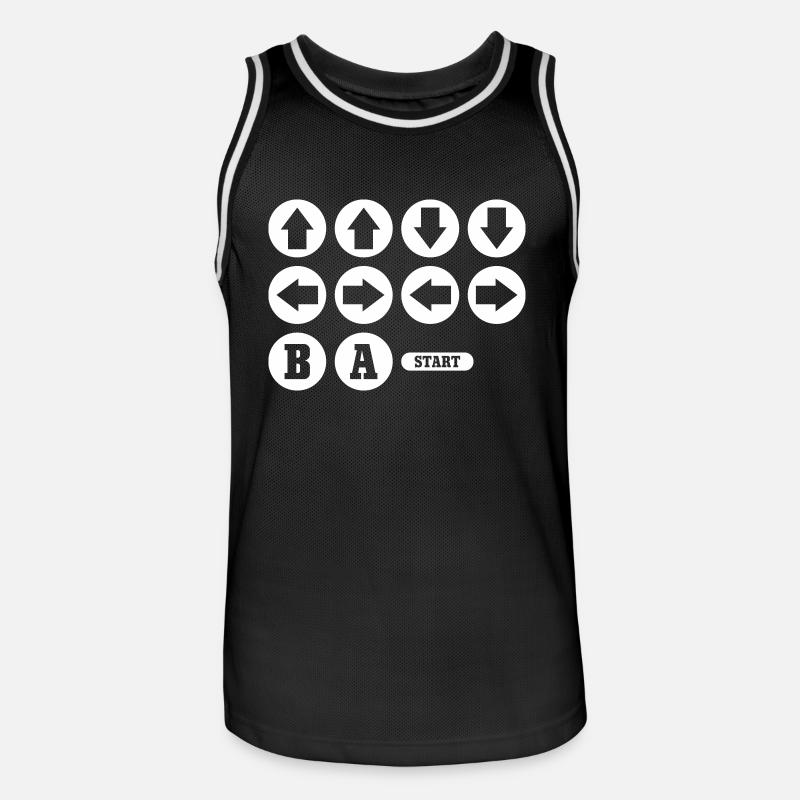 Cheat Code Video Game - Männer Basketball-Trikot - Schwarz/Weiß