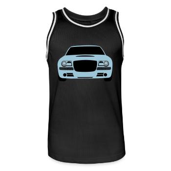 Car Auto - Männer Basketball-Trikot - Schwarz/Weiß - Vorne - AI Model Male 185 dark (185cm)