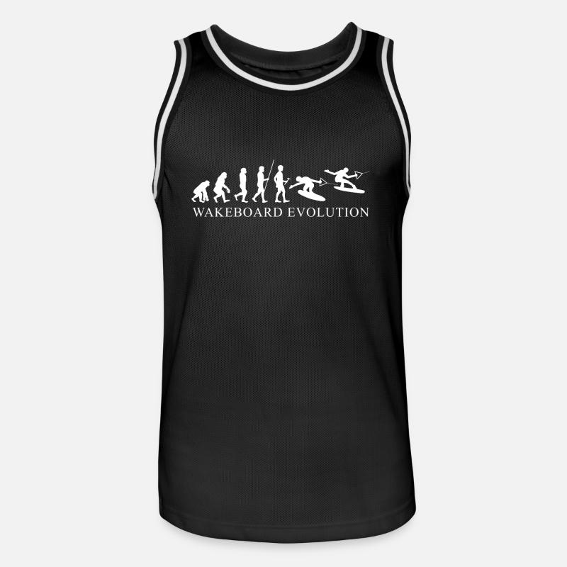 Wakeboarder Gift Wakeboard Waterskiing Evolution - Men's Basketball Jersey - black/white