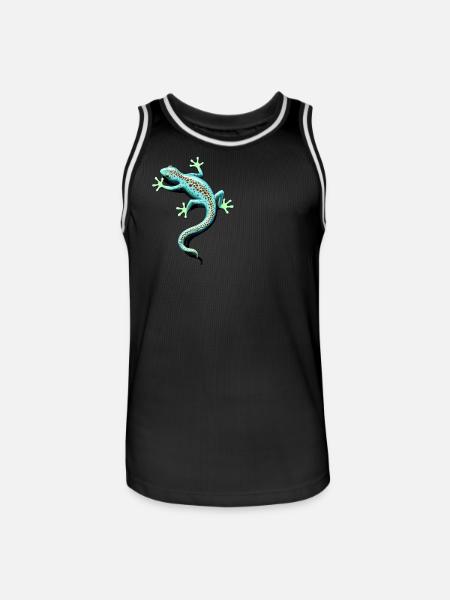 spotted gecko - Men's Basketball Jersey - black/white