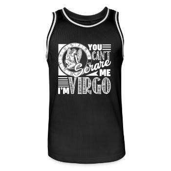 Virgo You Can't Scare Me I'm Virgo - Men's Basketball Jersey - black/white - Front - AI Model Male 185 dark (185cm)