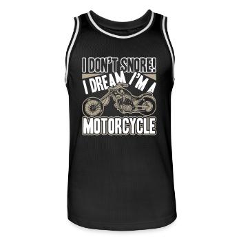 Motorcycle I Dream I am A Motorcycle - Men's Basketball Jersey - black/white - Front - AI Model Male 185 dark (185cm)