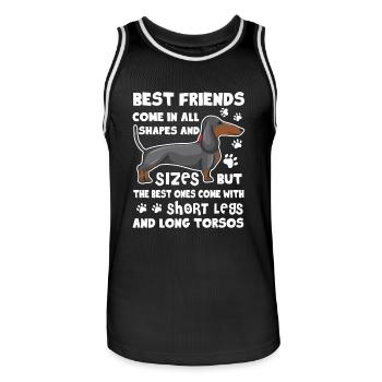 Dachshund Best Friend - Men's Basketball Jersey - black/white - Front - AI Model Male 185 dark (185cm)