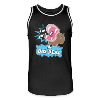 Hippo I am Kind Of A Big Deal - Men's Basketball Jersey - black/white - Front - AI Model Male 185 dark (185cm)
