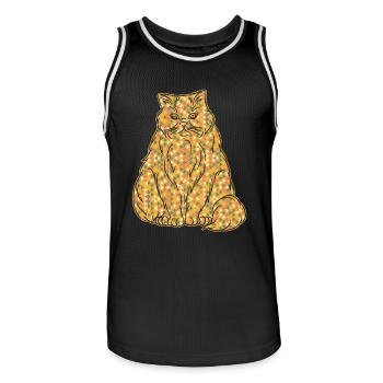 Himalayan Cat Himalayan Cat Geometric - Men's Basketball Jersey - black/white - Front - AI Model Male 185 dark (185cm)