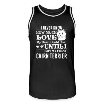 How Much I Love Cairn Terrier - Men's Basketball Jersey - black/white - Front - AI Model Male 185 dark (185cm)