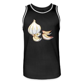 Knoblauch - Männer Basketball-Trikot - Schwarz/Weiß - Vorne - AI Model Male 185 dark (185cm)