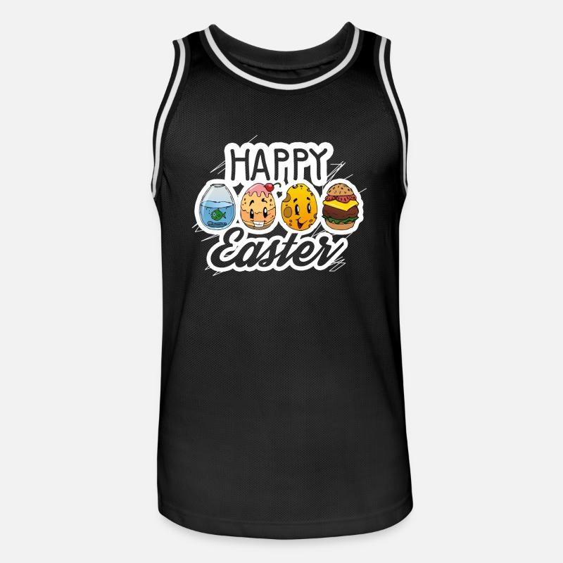 Easter egg Funny Easter - Men's Basketball Jersey - black/white