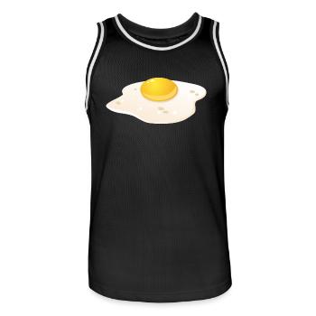 Spiegelei Frühstück - Männer Basketball-Trikot - Schwarz/Weiß - Vorne - AI Model Male 185 dark (185cm)