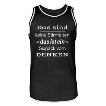 witzige lustige sprüche - Männer Basketball-Trikot - Schwarz/Weiß - Vorne - AI Model Male 185 dark (185cm)