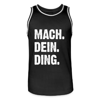 Mach Dein Ding - Männer Basketball-Trikot - Schwarz/Weiß - Vorne - AI Model Male 185 dark (185cm)