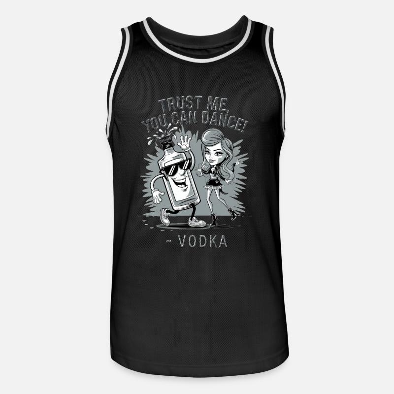 Croyez-moi, vous savez danser. -Vodka - Maillot de basket Homme - noir/blanc