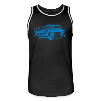 Wartburg W311 Coupe - Männer Basketball-Trikot - Schwarz/Weiß - Vorne - AI Model Male 185 dark (185cm)