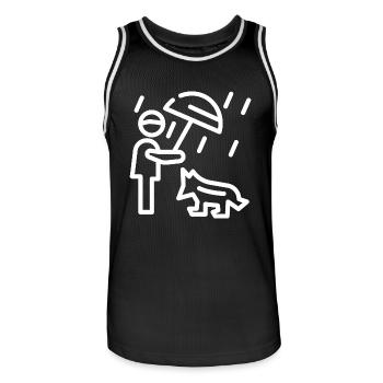 Save dogs Save Dog Owner Graphic - Men's Basketball Jersey - black/white - Front - AI Model Male 185 dark (185cm)
