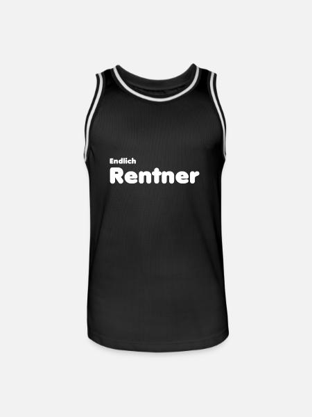 Endlich Rentner - Männer Basketball-Trikot - Schwarz/Weiß