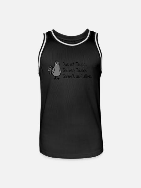Sei wie Taube - Männer Basketball-Trikot - Schwarz/Weiß