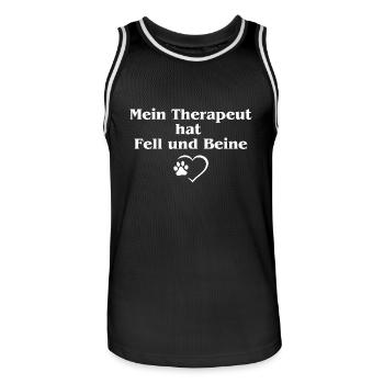 Drôle de chien dicton - Maillot de basket Homme - noir/blanc - Devant - AI Model Male 185 dark (185cm)