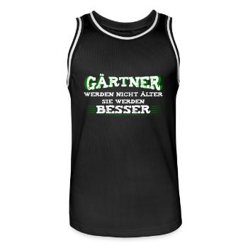 Gärtner werden nur besser - Männer Basketball-Trikot - Schwarz/Weiß - Vorne - AI Model Male 185 dark (185cm)