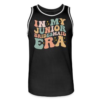 In My Junior Bridesmaid Era Fun Wedding Engagement - Maillot de basket Homme - noir/blanc - Devant - AI Model Male 185 dark (185cm)