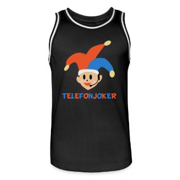 telefonjoker - Männer Basketball-Trikot - Schwarz/Weiß - Vorne - AI Model Male 185 dark (185cm)