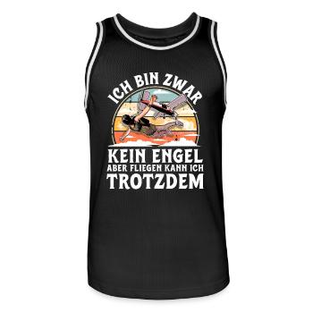 Fallschirmspringen Fallschirmspringer Fallschirm - Männer Basketball-Trikot - Schwarz/Weiß - Vorne - AI Model Male 185 dark (185cm)