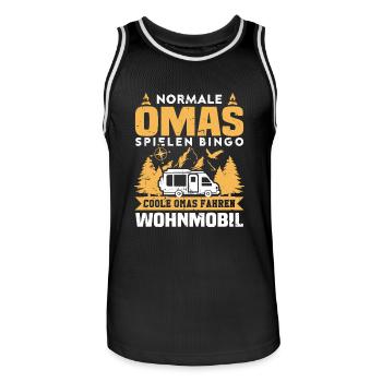 Normale Omas Spielen Bingo Coole Omas Fahren - Männer Basketball-Trikot - Schwarz/Weiß - Vorne - AI Model Male 185 dark (185cm)
