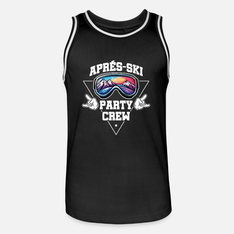 Equipaggio per feste après ski - Maglia da basket per uomo - nero/bianco