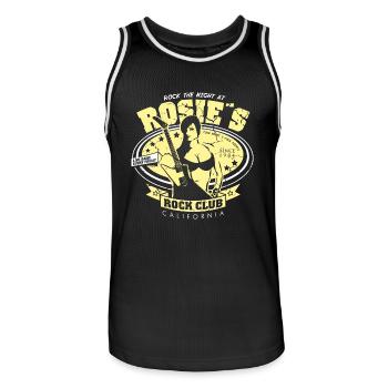 Rosies Rock Club - Männer Basketball-Trikot - Schwarz/Weiß - Vorne - AI Model Male 185 dark (185cm)