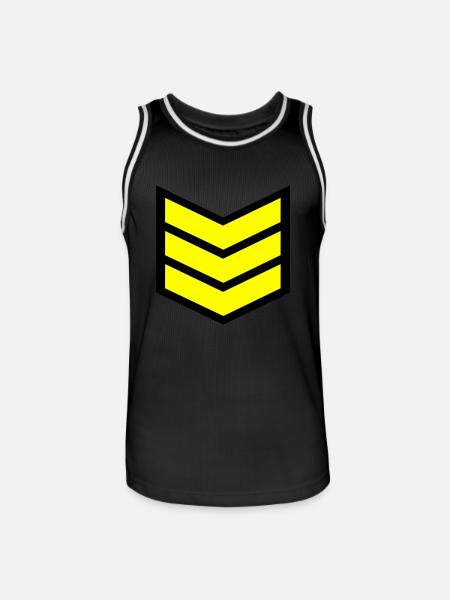 Streifen Feldwebels - Männer Basketball-Trikot - Schwarz/Weiß