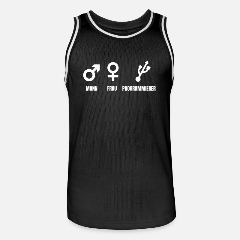 Programmierer - Männer Basketball-Trikot - Schwarz/Weiß