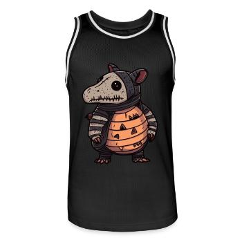 Armadillo Halloween Funny Zombie - Men's Basketball Jersey - black/white - Front - AI Model Male 185 dark (185cm)