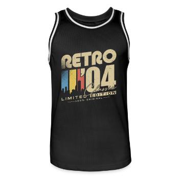 Rétro 2004 Classique Vintage Cadeau d’anniversaire - Maillot de basket Homme - noir/blanc - Devant - AI Model Male 185 dark (185cm)