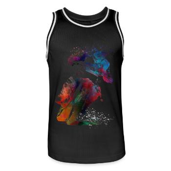 Motor Racing Sports Art #motor #sport - Men's Basketball Jersey - black/white - Front - AI Model Male 185 dark (185cm)