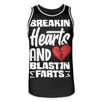 Retro Heart Valentine's Day Design Love - Men's Basketball Jersey - black/white - Front - AI Model Male 185 dark (185cm)