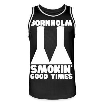 Bornholm Smokehouse Rogeri - Men's Basketball Jersey - black/white - Front - AI Model Male 185 dark (185cm)