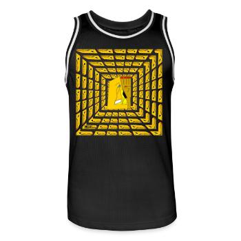 Neue Familie - Männer Basketball-Trikot - Schwarz/Weiß - Vorne - AI Model Male 185 dark (185cm)