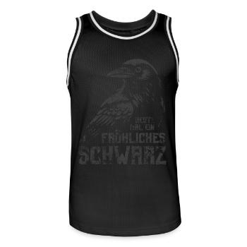 Heute mal ein fröhliches schwarz - Rabe - Männer Basketball-Trikot - Schwarz/Weiß - Vorne - AI Model Male 185 dark (185cm)
