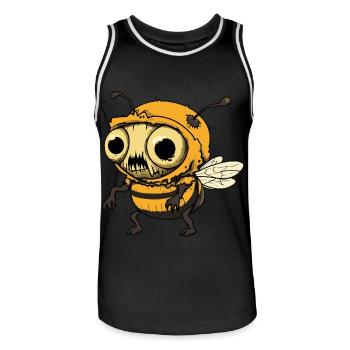 Bee Halloween Funny Zombie - Men's Basketball Jersey - black/white - Front - AI Model Male 185 dark (185cm)