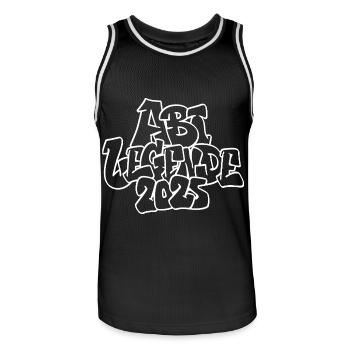 Abitur Legende 2025 Abschluß Geschenk Abiturient - Männer Basketball-Trikot - Schwarz/Weiß - Vorne - AI Model Male 185 dark (185cm)