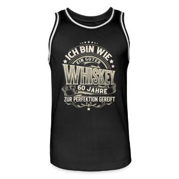 60.Geburtstag Whiskey Whisky - Männer Basketball-Trikot - Schwarz/Weiß - Vorne - AI Model Male 185 dark (185cm)