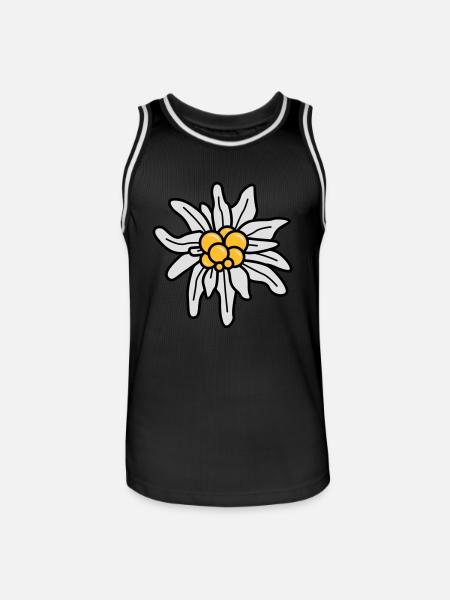 Edelweiss - Männer Basketball-Trikot - Schwarz/Weiß