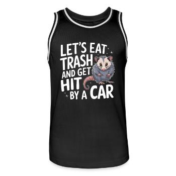 Opossum Possum Animal - Men's Basketball Jersey - black/white - Front - AI Model Male 185 dark (185cm)